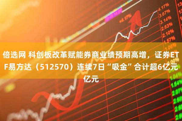 倍选网 科创板改革赋能券商业绩预期高增，证券ETF易方达（512570）连续7日“吸金”合计超6亿元